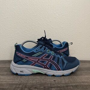 Women’s ASICS Pink/Blue Sz 7.5 Running Shoes‎ Gel-Venture 7 1012A476 Pre-Owned
